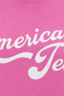 U. S. Polo Assn Женская розовая укороченная футболка с круглым вырезом - U.s. polo assn фото 12