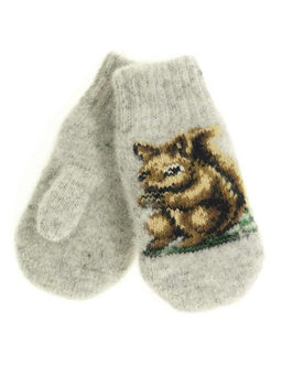 Варежки детские круговые "Белочка" 0310-1
