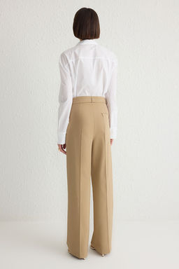 TRENDYOLMILLA Gri Straight/Duz Kesim Kemer Detayl? Dokuma Pantolon TWOSS24PL00023 фото 5