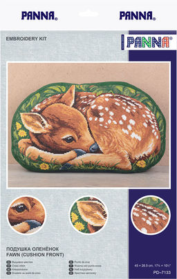 Набор для вышивания PANNA PD-7133 Подушка Оленёнок 45 х 26.5 см