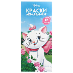 Акварель медовая «Кошечка Мари», 12 цветов, в картонной коробке, без кисти