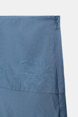 FALDA ASIM?TRICA BORDADOS / Azul - Zara фото 8
