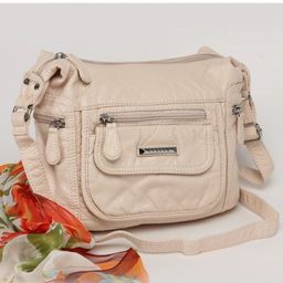 Сумка женская искусственная кожа Guecca-A 805, 1отд+карм/пер, плеч/ремень, бежевый SALE 235150