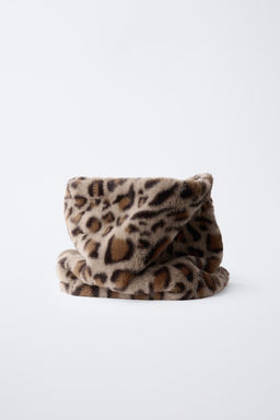 ANIMAL PRINT FAUX FUR COLLAR - Zara фото 4