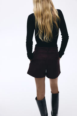 Pantal?n corto de talle alto - H&m фото 4