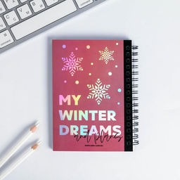 Подарочный набор новогодний, голографический блокнот и обложка на паспорт, My winter plans
