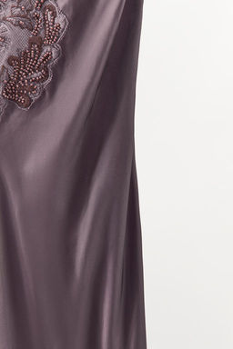 CONTRAST EMBROIDERED DRESS WITH BEADING - Zara фото 7