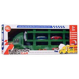 Машина "Автовоз" (цвет зеленый) 4 машины в комплекте, в коробке