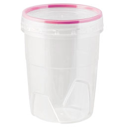 Банка для сыпучих продуктов пластмассовая 0,6л, д10см, h13см, закручивающаяся герметичная крышка (Россия) - Домашняя мода фото 2