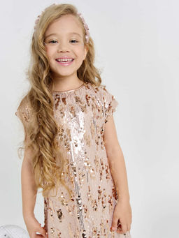 Платье с пайетками "Розовое золото"