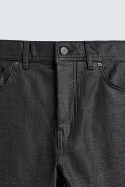WAXED STRAIGHT-LEG JEANS - Zara фото 9