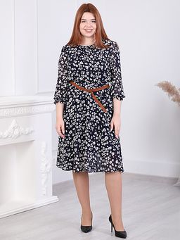 Платье шифоновое сине-серое - Almond фото 7