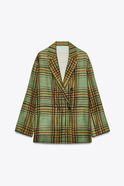 ZW COLLECTION FLOWY CHECK BLAZER - Zara фото 3