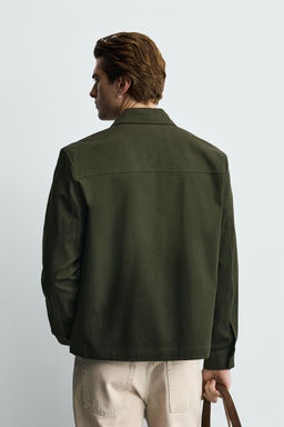 SOBRECAMISA REGULAR FIT BOLSILLOS / Khaki - Zara фото 3
