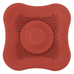 Пробка-сетка для раковины силиконовая 10,5х10,5см h1см, цвета в ассортименте: синий; терракотовый, в п/эт пакете (Китай) - Домашняя мода фото 5