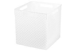 Коробка для хранения квадратная 23 л 29,4*29,4*30,1 см Береста с крышкой (белая) (модель 6823106) - Elan gallery фото 4