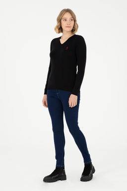 Женский черный базовый свитер Неожиданная скидка в корзине - U.s. polo assn фото 4