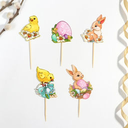 Набор для украшения кулича Счастья в доме на пасху, 5?3.9 см