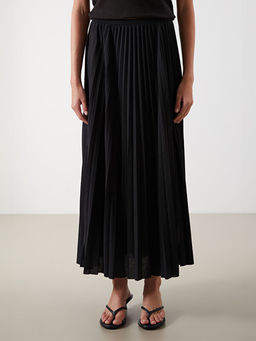 Beli Lastikli Pileli Etek