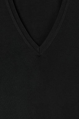 INTERLOCK V-NECK T-SHIRT - Zara фото 6