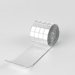 Зеркальная мозайка клеевая, 1 × 1 см, 4 ряда 4 см × 1 м, серебряное стекло