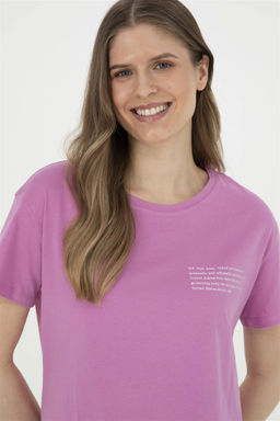 Женская фиолетовая футболка с круглым вырезом Неожиданная скидка в корзине - U.s. polo assn фото 2
