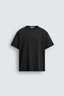 CAMISETA MEDIUM WEIGHT B?SICA / Negro - Zara фото 6