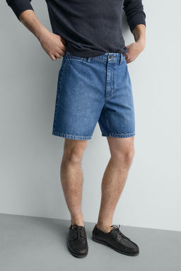 BERMUDA CHINO DENIM / Azul medio