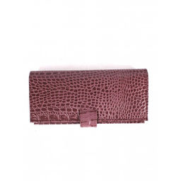 Портмоне женское Croco-ПР-950 с хлястиком натуральная кожа 2 отд, 13 карм, ирис кайман (25) 264730  фото 2