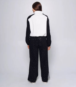 Спортивный костюм #КТ388-1, белый,чёрный