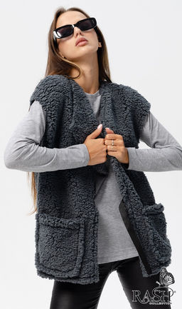 Жилет "Тедди" графит Цвет:как на фото