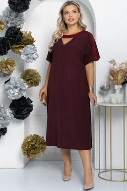 Платье Сказка (бордовое) П11678