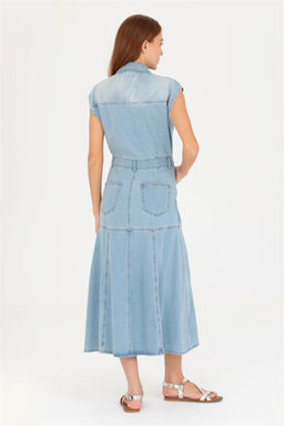 U. S. Polo Assn Женское синее джинсовое платье - U.s. polo assn фото 5