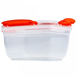 Контейнер для продуктов пластмассовый Мастер 1,8л, глубокий, прямоугольный, с клипсами, воздухонепроницаемый (герметичный), съемный силиконовый уплотнитель, подходит для СВЧ, цвета микс (Россия) - Домашняя мода фото 6