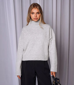 Свитер #ОКТ125001, светло-серый
