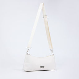 Сумка женская кросс-боди на молнии, 31×7×13 см, белая