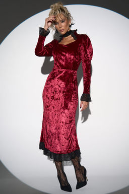 Платье Кэстл (бордовый) - Эльза фото 8