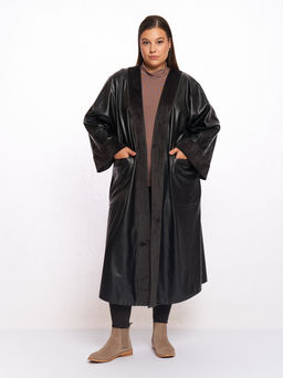 Плащ кожаный TKA05221BLK01