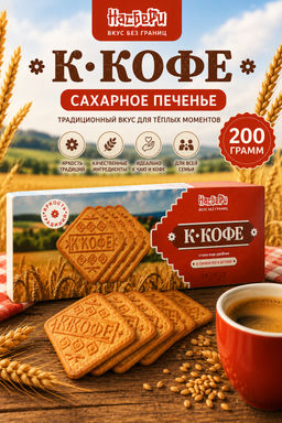 Печенье Насберри К кофе  коробка 0,200 кг
