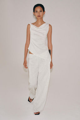 PANTAL?N RECTO R?STICO / Crudo - Zara фото 3