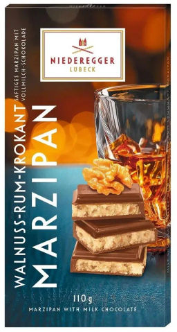 Марципановая плитка с грецким орехом и ромом 110 гр