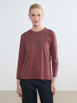 Bisiklet Yaka Desenli Bluz