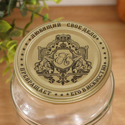 Цена за 50 шт. Крышка для консервирования Доляна Любимое дело, СКО-82 мм, литография, лакированная, упаковка 50 шт, цвет золотой  фото 3