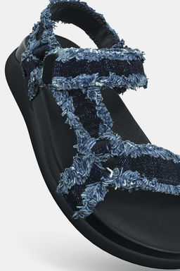 DENIM PLATFORM SANDALS - Zara фото 17