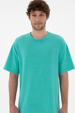 Erkek Comfort Fit Bisiklet Yaka Mint Jakarl_ _nterlok Ti__rt Sepette S_rpriz _ndirim - U.s. polo assn фото 3