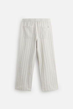 RELAXED FIT JACQUARD TROUSERS - Zara фото 18