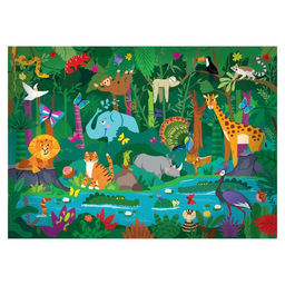 Книга со светящимися наклейками Ночные джунгли, 40 наклеек, 4 стр. - Буква-ленд фото 2