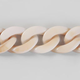 Цепочка для сумки, пластиковая, 17×23 мм, 120 см, цвет светлый агат