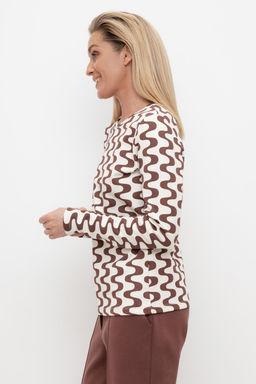 ЕВТ 3253/топленое молоко,волна джемпер жен