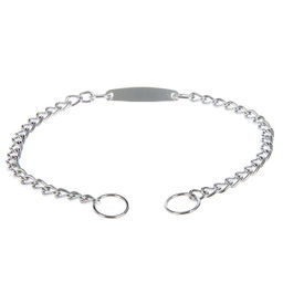 Ошейник - удавка с табличкой под гравировку, 50 см, толщина проволоки 2,5 мм - Пижон фото 2